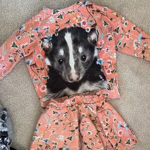 Molo girls floral sweater and skirt set - size 6t